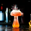 Wine Glasses 260ml Mushroom Cocktail Creative Transparent Coffee Cups Drinking Bar