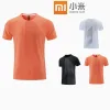 製品Xiaomi Mijia夏のポップルーズスポーツレジャークイック乾燥トップTシャツランニングトレーニングバスケットボールスーツアイスシルク半袖