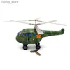 Serie per adulti in stile retrò giocattolo in metallo in metallo militare elicottero orologio giocattolo giocattolo retrò giocattolo regalo y240416