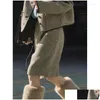 Bayan Pantolon Capris Spring Retro T Şort Kadın Yün Yüksek Bel Düz Yarım Yarım İnce Sinemsi Kore Moda Sokak Giyim Kalın Drop Dhncj
