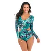 One Piece Surfing Surfing Sur Protection, Traje de buceo de aguas termales de mujeres, traje de baño sexy, flor f41646