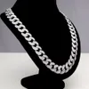 Bijoux de hommes Miami Sterling Sier Link Chain Moisanite Diamond Prong Hip Hop Iced Out Cuban Choker Collier