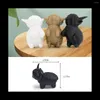 장식 인형 3pcs Highlandcow Decor Highland Cow 입상 3D 프린팅 소재 파티 장식