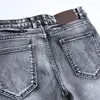 Jeans masculinos 2024 Primavera Casual Casual Moda cinza Business Calças retas calças de alta qualidade