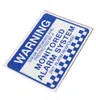 8pcs Alarm System Monitored Warning Security Stickers Waterproof Security Sign5457516