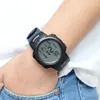 Armbandsur Skmei 1068 Reloj Hombre utomhussportklocka män Big Dial Fashion Simple Watches Calender Pu Strap 5bar Waterproof Digital Digital