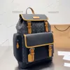 New Hot Designer Backpack Men and Women Fashion Backpack Bag Bag Classic Old Flowers Fluving Clip Open Open and Close Jacquard Leather School School Backpack2024
