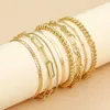 Ladies Gold Armband 14K Plated Exquisite Set Layered Chain Jewelry Gifts