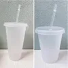 Tumblers 700ml Straw Cup Tumbler With Lid Reusable Plastic Transparent Water Cold Beverage Kitchen Accessories