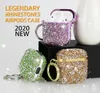 Diamond Airpod Case Bling Earphone Full Cover Protector hörlurarväska för Apple Bluetooth Wireless Charging Headset med Retail BO1309154