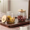 Storage Bottles Jars Kitchen Glass Sealed Jar Japanese Transparent Tea Household High-Grade Food Grade Large Capacity Sugar Drop D Dhfbj