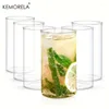 Wine Glasses 6PCS Transparent Glass Cup Set 445/560ML Drinking Juice Milk Tea Whisky Coffee Support Dishwasher Cleaning