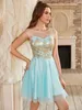 Misshow Summer Mini Beach Lace Kleid für Frauen sexy Illusion Tüll kurze weibliche Kleider Abend Prom Party Vestidos cotto 240416