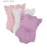 ROMPERS Neugeborene Baby Mädchen Kleidung gestrickte Rüschen ärmellose BodySuit Tops Playsuit Overall Outfits Baby Herbst Kleidung L410