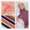 Shawls Multi color soft womens plain weave bubble chiffon scarf wrapped in womens headscarve headband Muslim headscarveL2404