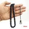 Black Agates Rosário Tasbih Presente Islam Misbaha Mans Onxy Prays Eid Ramadã Presente para homens 240402