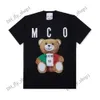 Designer t-shirt heren dames moschi zomer luxe merken nieuwe tees cartoon teddybeer katoenen ronde nek voor buiten vrije tijd paar kleding tops shirt moschinno 29