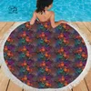Towel Rooster Est Beach Shawl Fast Drying Swimming Gym Camping Big Round Yoga 3D All Over Printed