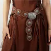 Gürtel Frauen modische Leder Taille Gürtel hohler Scheibe Concho Boho Western Style Cowboy -Bund für Kleid Cinturones