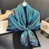 Schals 110x110 cm Womens Seidenquadratschal Kopftuch Damen Design Printed Womens Shawl Bag Foulard Stirnband Bufanda Großer Schultergurt Luxus 2023L2404