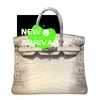Projektant Himalaya Crocodile torebka torby pełne ręcznie robione torba importowana Nile Skin Bk Platinum Bag Biała torebka kobiet luksusowa torba damska WN-4U08