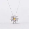 2024 Designer Swarovskis Jewelry Shi Jia 1 1 Modèle d'origine Fleur Yang Magic Daisy Collier de tournesol Feme