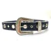 Taille -ketengordels Nieuwe Goth voor Rhinestone Belts Women Pu Lederen Riem voor Rhinestone Belts Western Cowboy Y2K Girls Fashion Belt For Jeans Menl240416