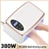 90LEDS UV LED Lamp For Nail Manicure 380W Professional Gel Polish Drying Lamps With Hand Pillow Wear Highpower Dryer 240401