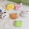 Plush Keychains Cartoon Cute Plush Bear Keyring For Women Soft Animal Keychain Rabbit Frog Doll Keychain Ryggsäck Pendant Ornament Girls Gift Y240415M9W1