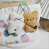 Clèchoirs en peluche 1 pc dessin animé ours squeak keakchain pendentif mignon peluche poupée jouet kawaii sac en peluche doux décorations pour couples d'amis de couple y240415