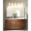 5-Light Bathroom Vanity Light HWH LED Chrome Vanity Light Fixtures with Clear Frosted Glass Shade Modern Wall Sconce Vanity Light Over Mirror 5HJF95B-5W LED CH