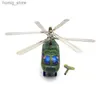 Serie per adulti in stile retrò giocattolo in metallo in metallo militare elicottero orologio giocattolo giocattolo retrò giocattolo regalo y240416