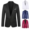 Costumes pour hommes Fashion Men Blazer Couleur solide texture douce Bureau Slim FIT