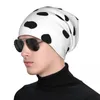 Berets czarny dalmatyjski psi druk nadruk ciepła dzianina czapka moda maska ​​czapka jesienna zima czapki na zewnątrz czapki dla mężczyzn dorosłych