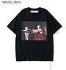 T-shirts masculins Summer Luxurys Mens et femmes Designers T-shirts Offs Vêtements en vrac Tops Man Occasiter Street Graffiti Sweat-shirt Short Sleeve Q240416