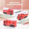 Brandweerwagen Engineering Voertuig Speelgoed Constructie Excavator Tractor Bulldozer Fire Truck Modellen Kids speelgoedauto voor jongens Birth 240408