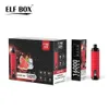 ELF Box Shisha 16000 퍼프 일회용 E 담배 LED 디스플레이 퍼프 16K 0% 2% 3% 5% 28ML 미리 채워진 포드 메쉬 코일 600mAh 충전식 조절 가능한 공기 흐름 펜