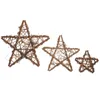 Decoratieve bloemen 3 pc's rattan Garland Diy krans materiaal ambachten met de hand geweven ringen Vine Home Decor Branch Star Vorm hoepels