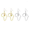 Orecchini doganici Africa Map Earring Gioielli in acciaio inossidabile cuore di etnica per donne uomini regali da donna