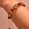 Strand 18k oro guscio placcato Bracciale in perline in stile bohémien fatte a mano per uomini donne