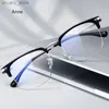 Sunglasses Radiation Resistant Near Sight Eyewear Luxury Square Frame Myopia Glasses Office Women Men Anti-blue Light Short Sight Glasses Y240416