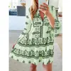 Spring And Summer Printed Womens Dress Selling Candy Colored Short Skirt Multi Color Size