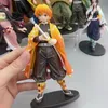 anime 15cm Demon Slayer Action Action Kamado Tanjirou Agatsuma Zenitsu Nezuko Warrior PVC Model Toys