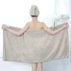 Asciugamano thedeio soft bowknot women vasca con tasca set per regali asciugatura per asciugatura cappello head spa beach toalha