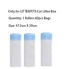 أكياس أنبوب القط الأليفة CLRE CLRE لـ Litterpets مربع القمامة التلقائي للحيوانات الأليفة نظيفة فقط أكياس القمامة 24 بكرات 240415