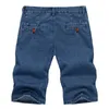 Summer Mens Slim Fit blue Short Jeans Fashion Vintage Denim Shorts Blue Short Pants Male Brand Clothes with pocket 240410