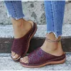 Slippers Summer Women Wedges Premium Orthopedic Open Toe Sandal Leather Casual Slip On Anti-Slip Platform Female Shoes Sandalias H240416 X5MY