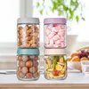 Bouteilles de rangement contenant des aliments en verre