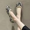 Casual Shoes 2024 Fashion For Women Leopard Print Women's Flats Grunt Mouth Flat Round Toe Low Heels