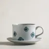 Cups Saucers Pottery Handmade Coffee Cup With Plate Japanese Ceramic Set Summer High Tea Tazas Originales Drinkware